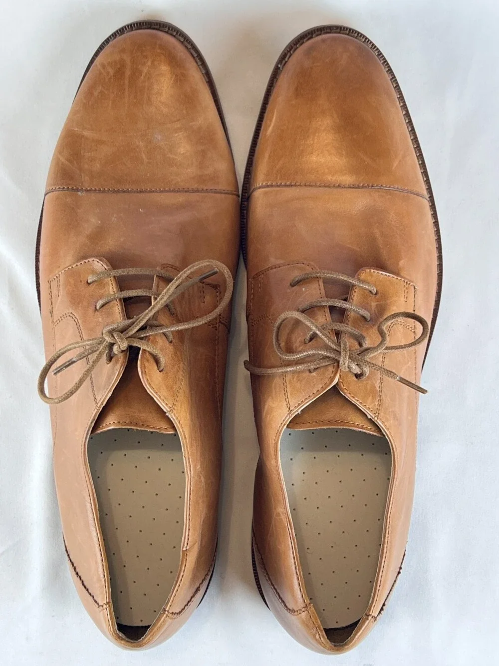 Florsheim Montinaro Oxford Dress Shoes Men's Size 12D Brown Leather 11738-257